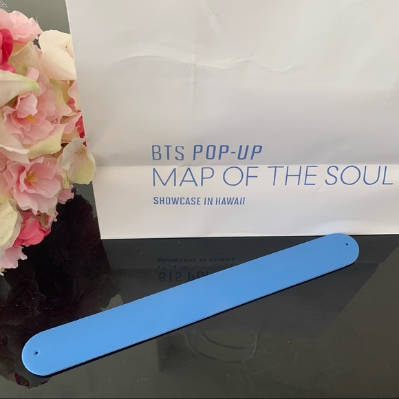 BTS kpop slap bracelet map of the soul 
showcase in hawaii blue New Never used - Picture 2 of 5